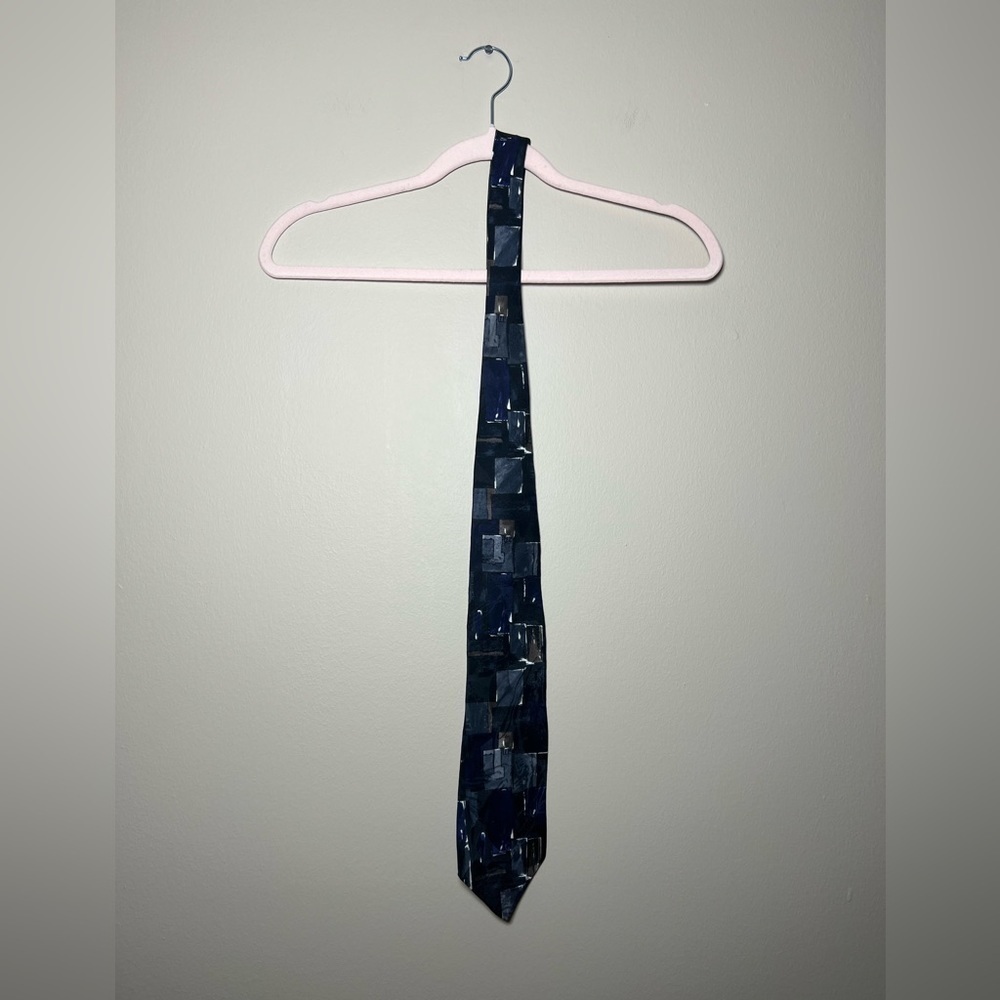 Vintage Daniel Hechter Blue Silk Tie